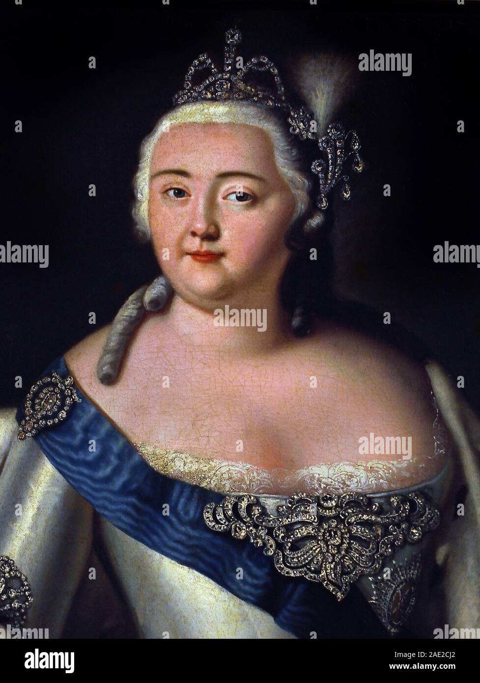 Tsarina Elisabeth 1750-1800 , Jewels of Russian imperial court, 18th-19th Century, Russia. Stock Photo