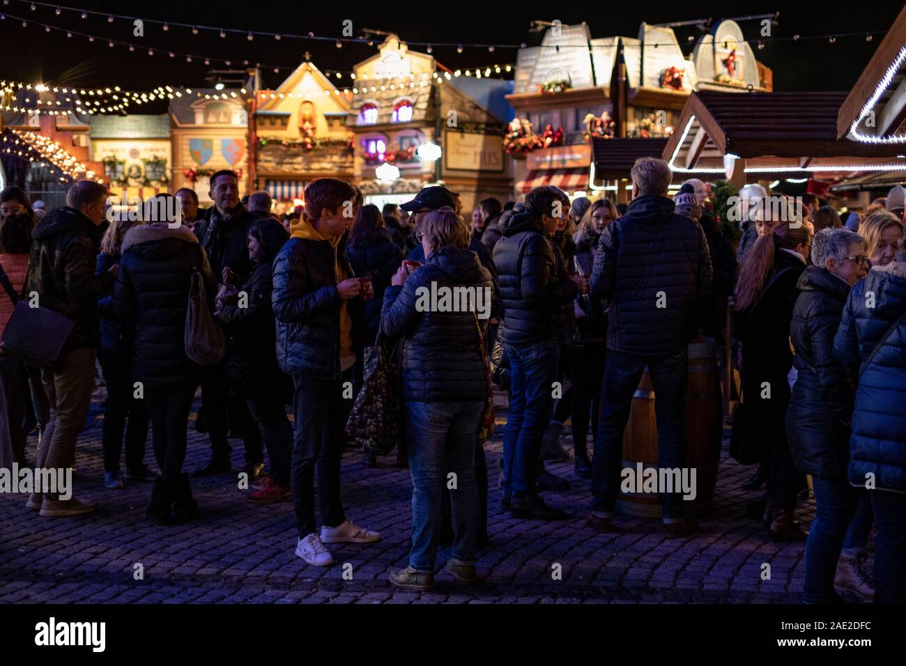 Christmas market in the old town of Düsseldorf Stock Photo