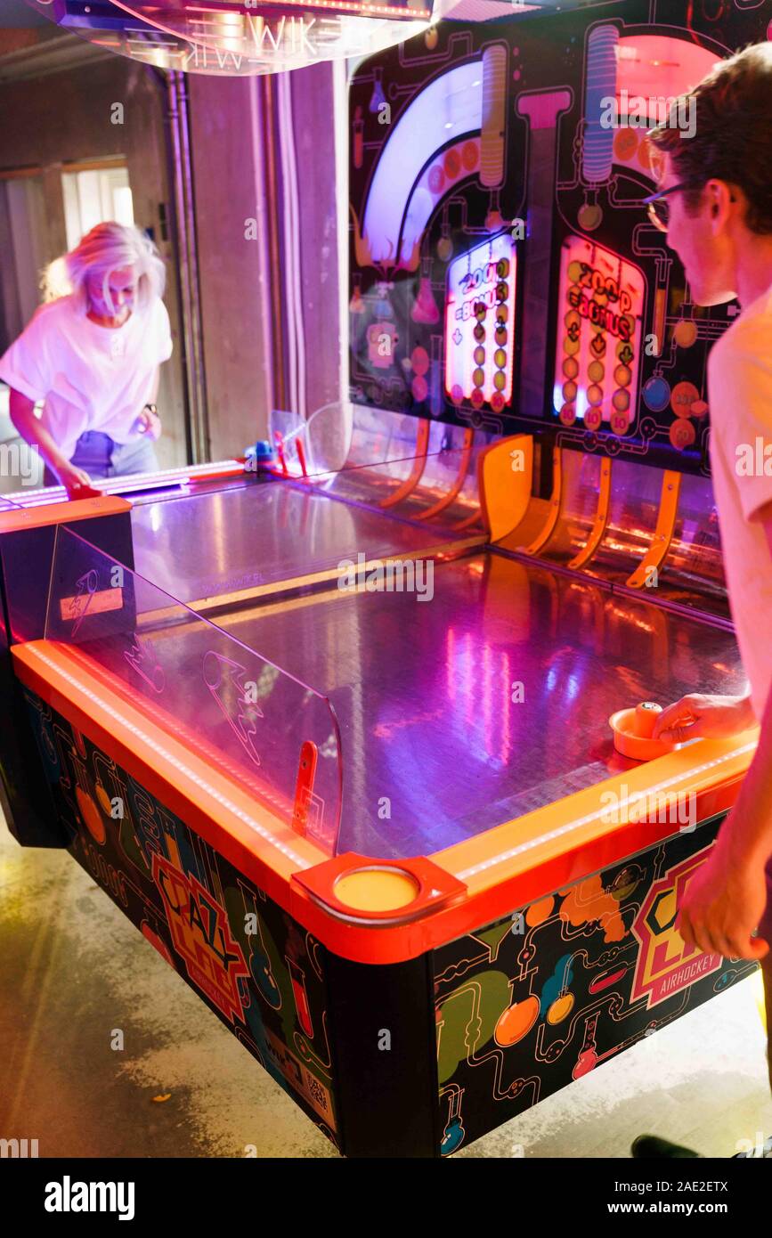 Arcade games TonTon club, Amsterdam, Netherlands. Stock Photo
