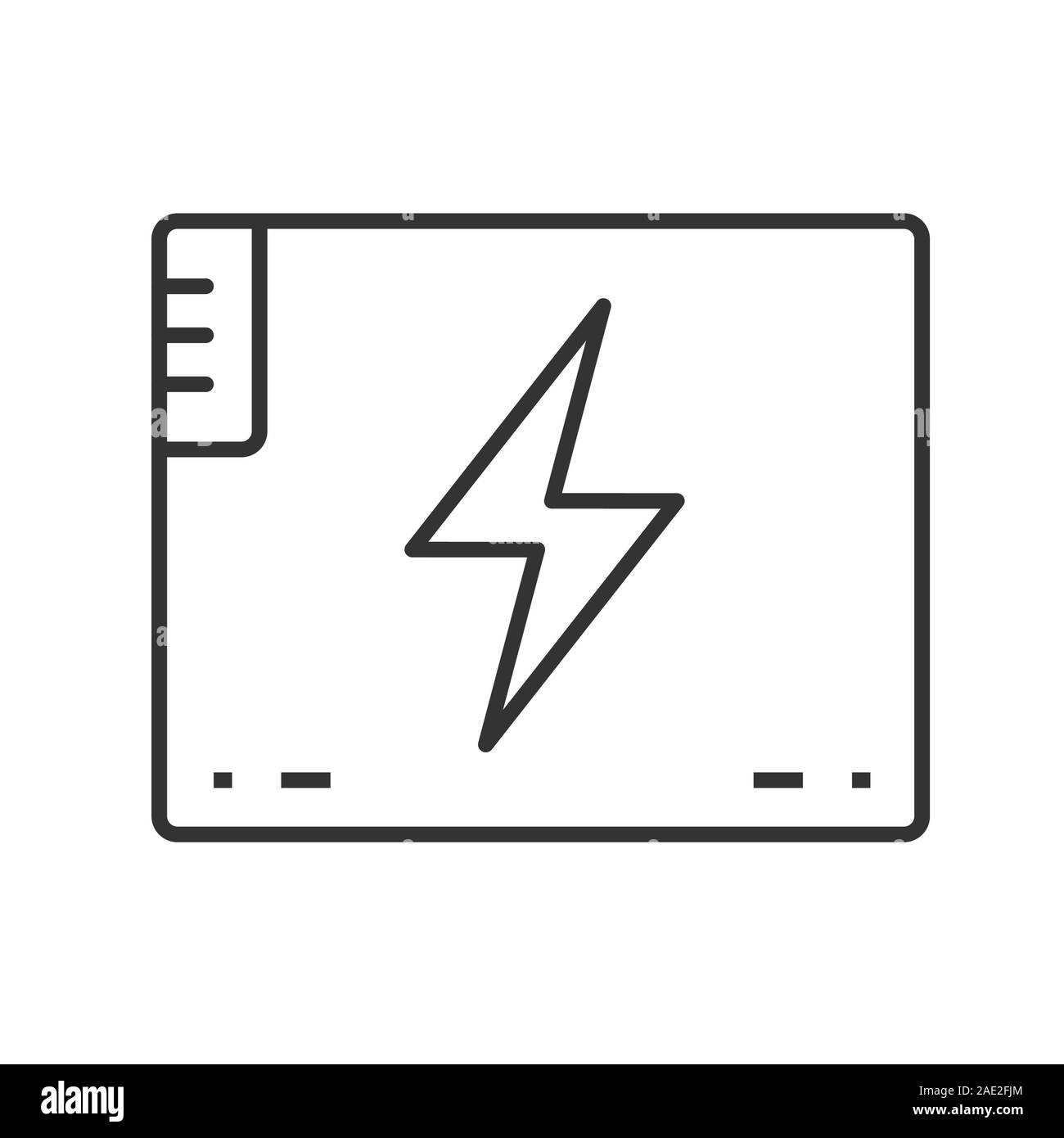 Accumulator battery linear icon. Thin line illustration. Action camera  battery contour symbol. Vector isolated outline drawing Stock Vector Image  & Art - Alamy