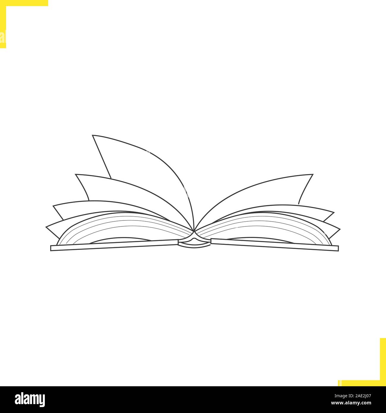 open book vector symbol icon design. Beautiful illustration isolated on  white background Stock Photo - Alamy