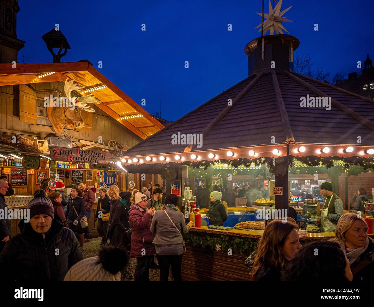 Manchester Christmas Market 2019 Stock Photo Alamy