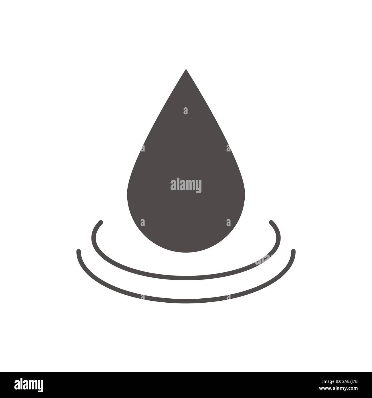 Water drop glyph icon. Silhouette symbol. Aromatherapy oil drop. Negative space. Vector isolated