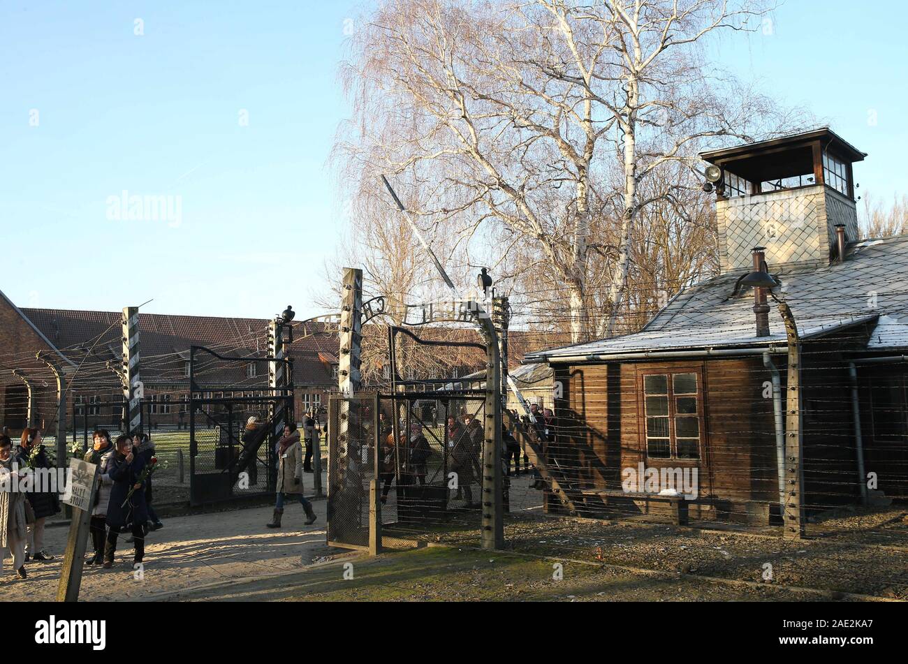 Oswiecim, Poland. 6th Dec, 2019. A view on the former Nazi-German concentration and extermination camp Auschwitz I. German Chancellor Angela Merkel and prime minister of Poland Mateusz Morawiecki visit the former Nazi death camp of Auschwitz. Credit: Damian Klamka/ZUMA Wire/Alamy Live News Stock Photo