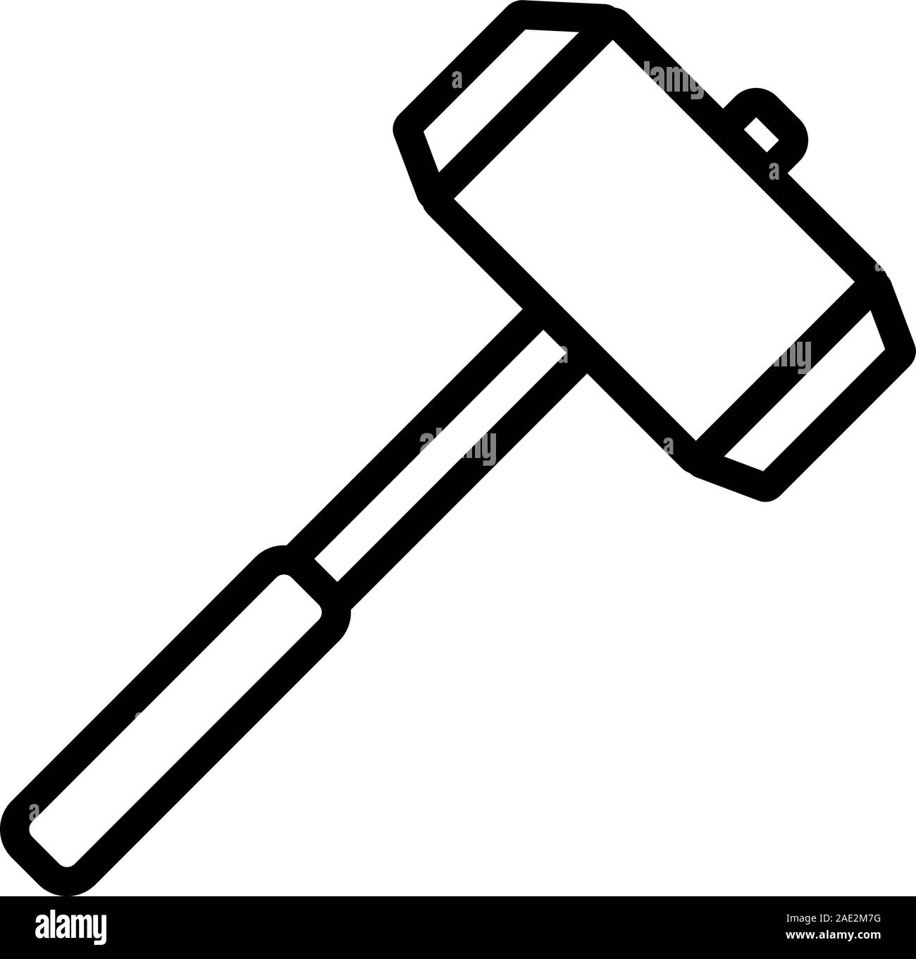 sledgehammer hammer icon vector. Isolated contour symbol illustration
