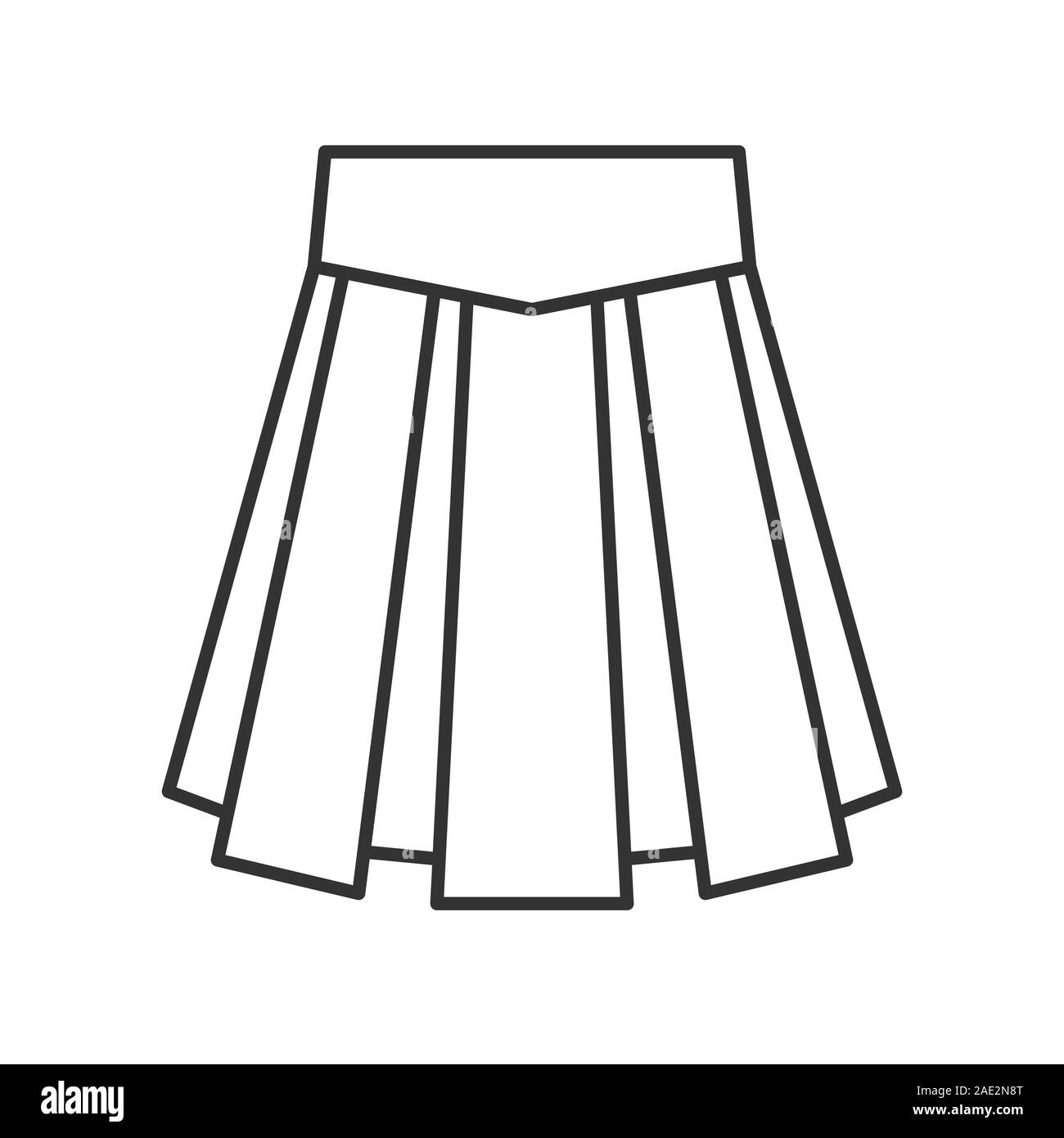 Skirt linear icon. Thin line illustration. Contour symbol. Vector ...