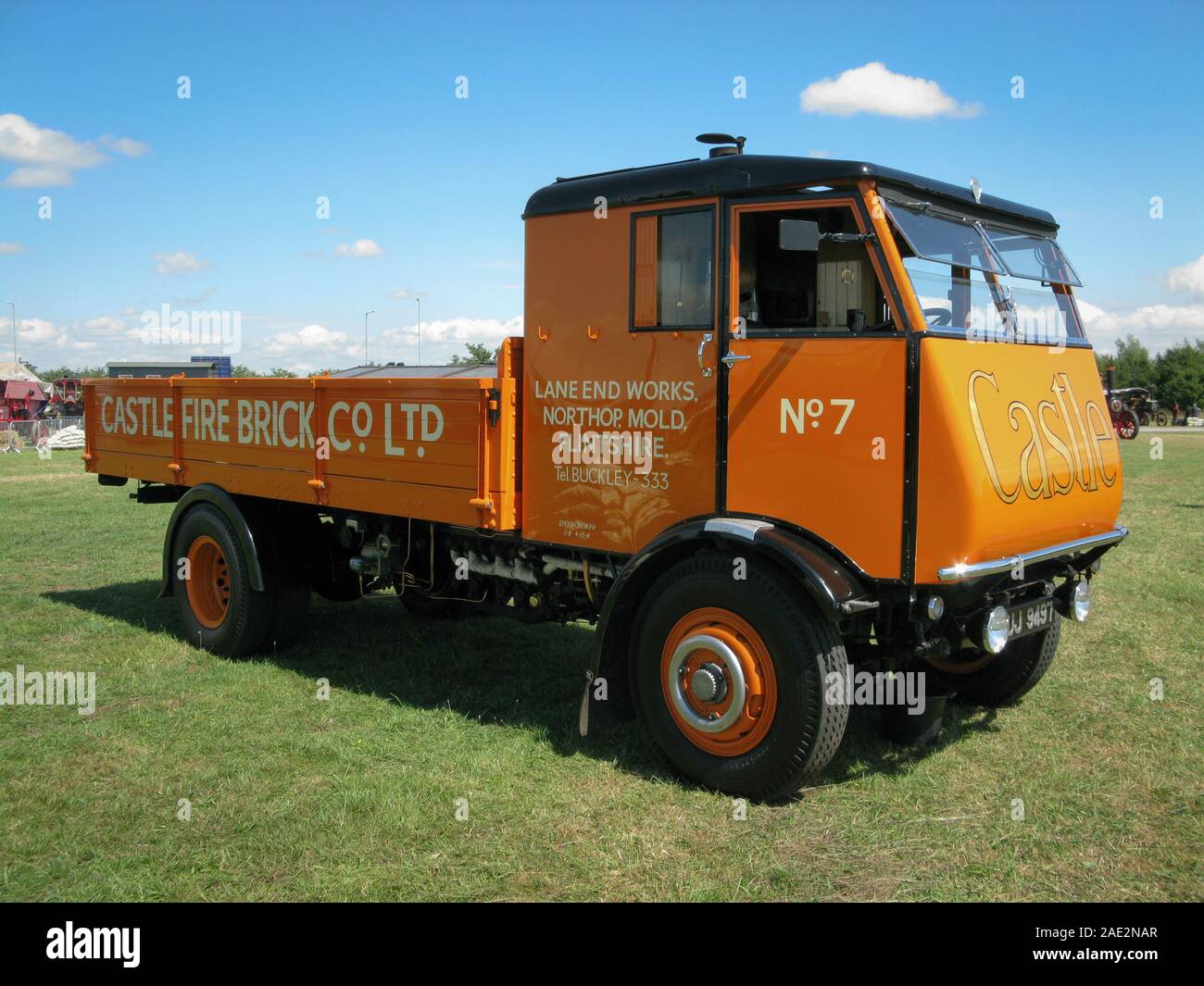 A Sentinel steam wagon once used for commercial haulage. Stock Photo