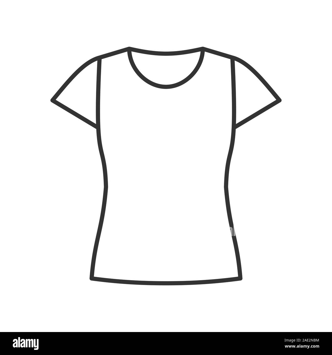 Women's t-shirt linear icon. Thin line illustration. Contour symbol. Vector  isolated outline drawing Stock Vector Image & Art - Alamy