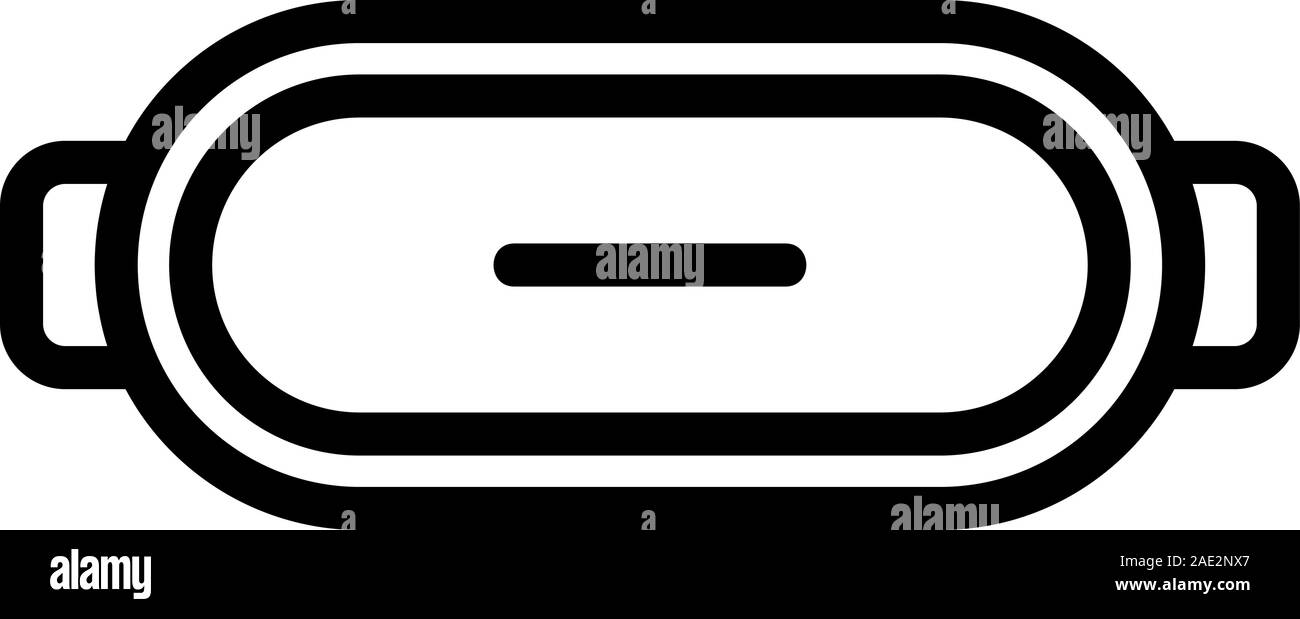 Computer glasses icon vector. Isolated contour symbol illustration ...