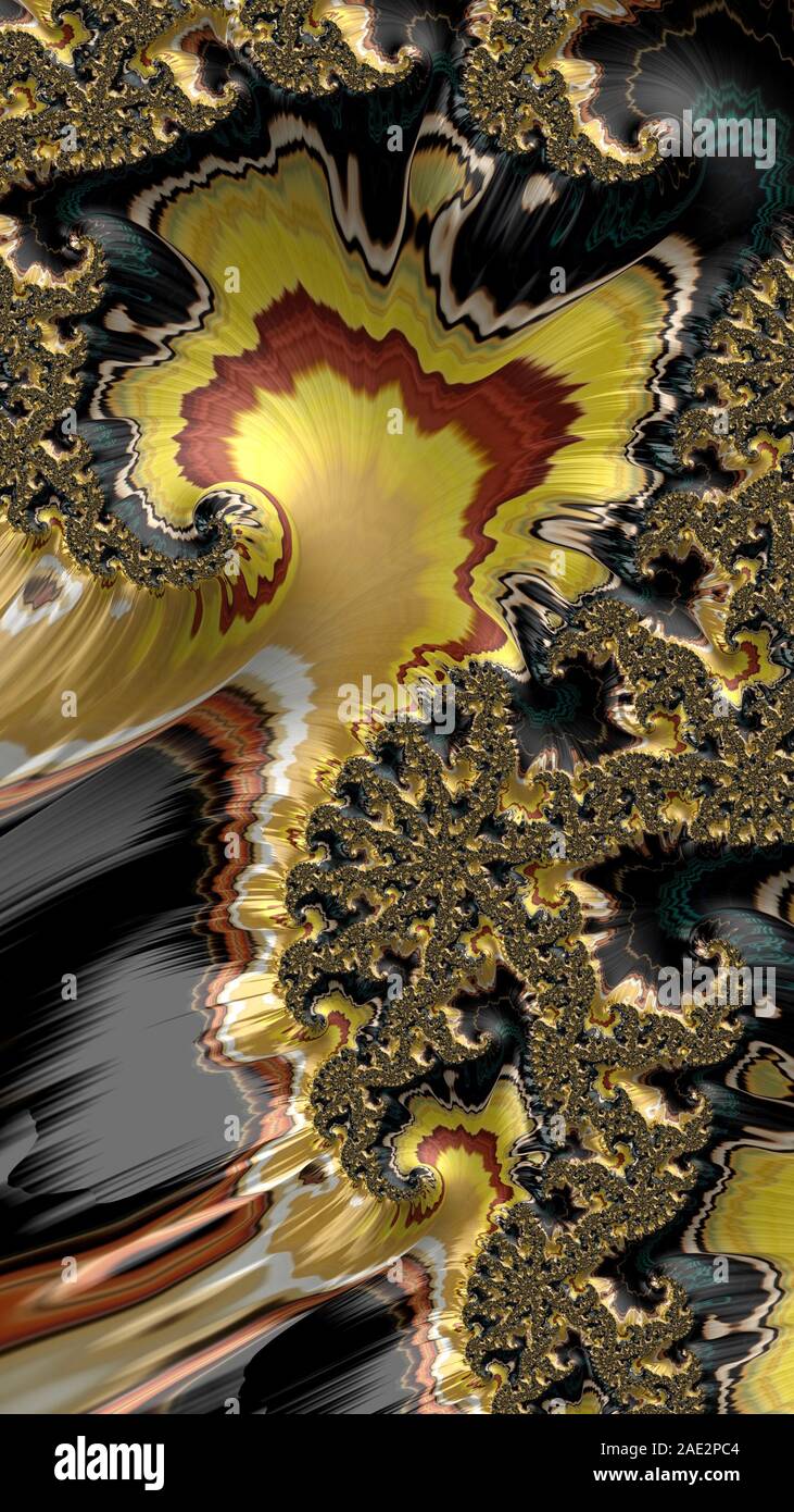 Artfully 3D rendering fractal, fanciful abstract illustration and ...