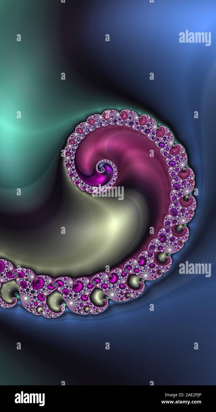 Artfully 3D rendering fractal, fanciful abstract illustration and ...