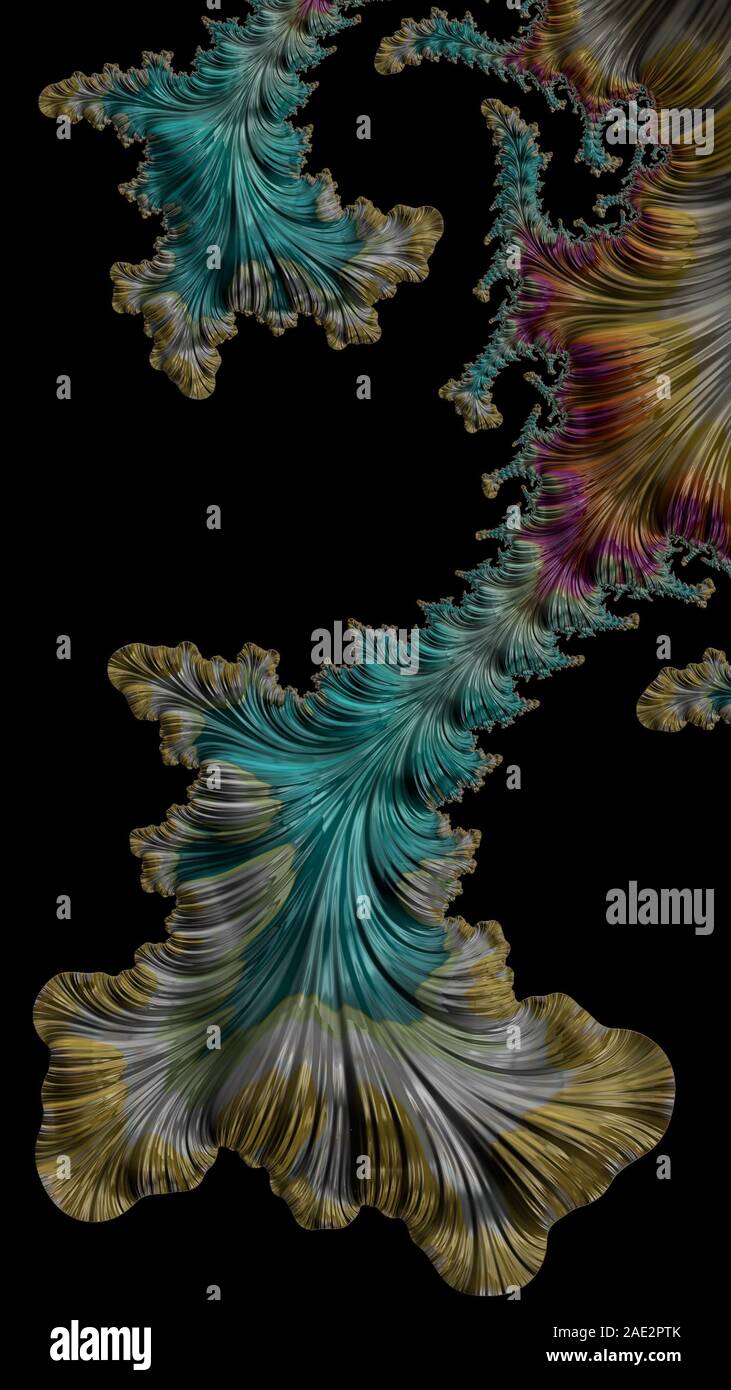 Artfully 3D rendering fractal, fanciful abstract illustration and ...