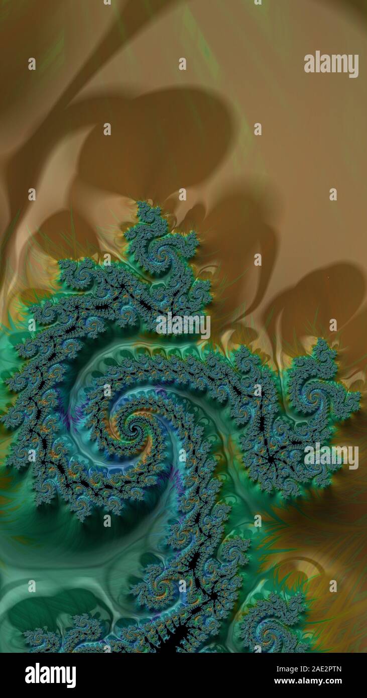 Artfully 3D rendering fractal, fanciful abstract illustration and ...