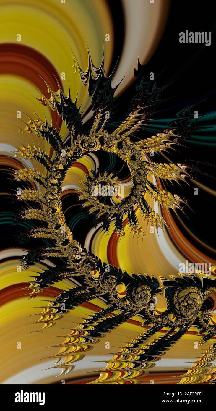 Artfully 3D rendering fractal, fanciful abstract illustration and ...