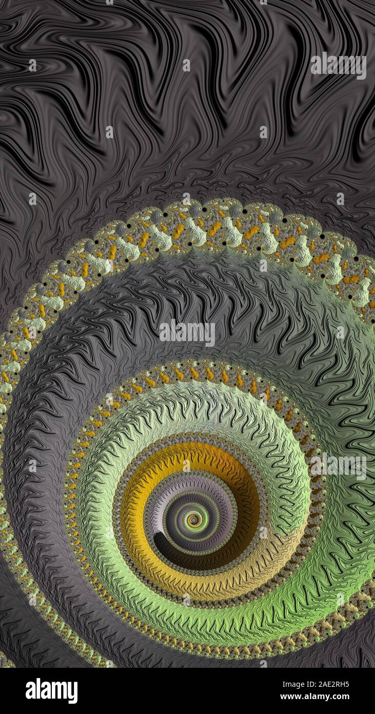 Artfully 3D rendering fractal, fanciful abstract illustration and ...