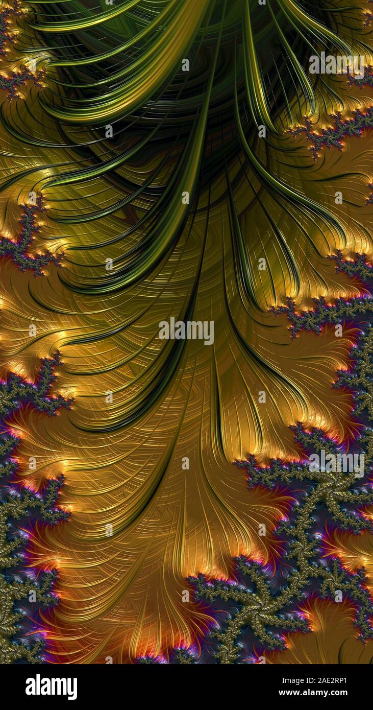 Artfully 3D rendering fractal, fanciful abstract illustration and ...