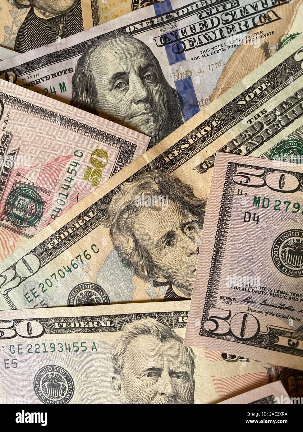 US currency denominations Stock Photo Alamy