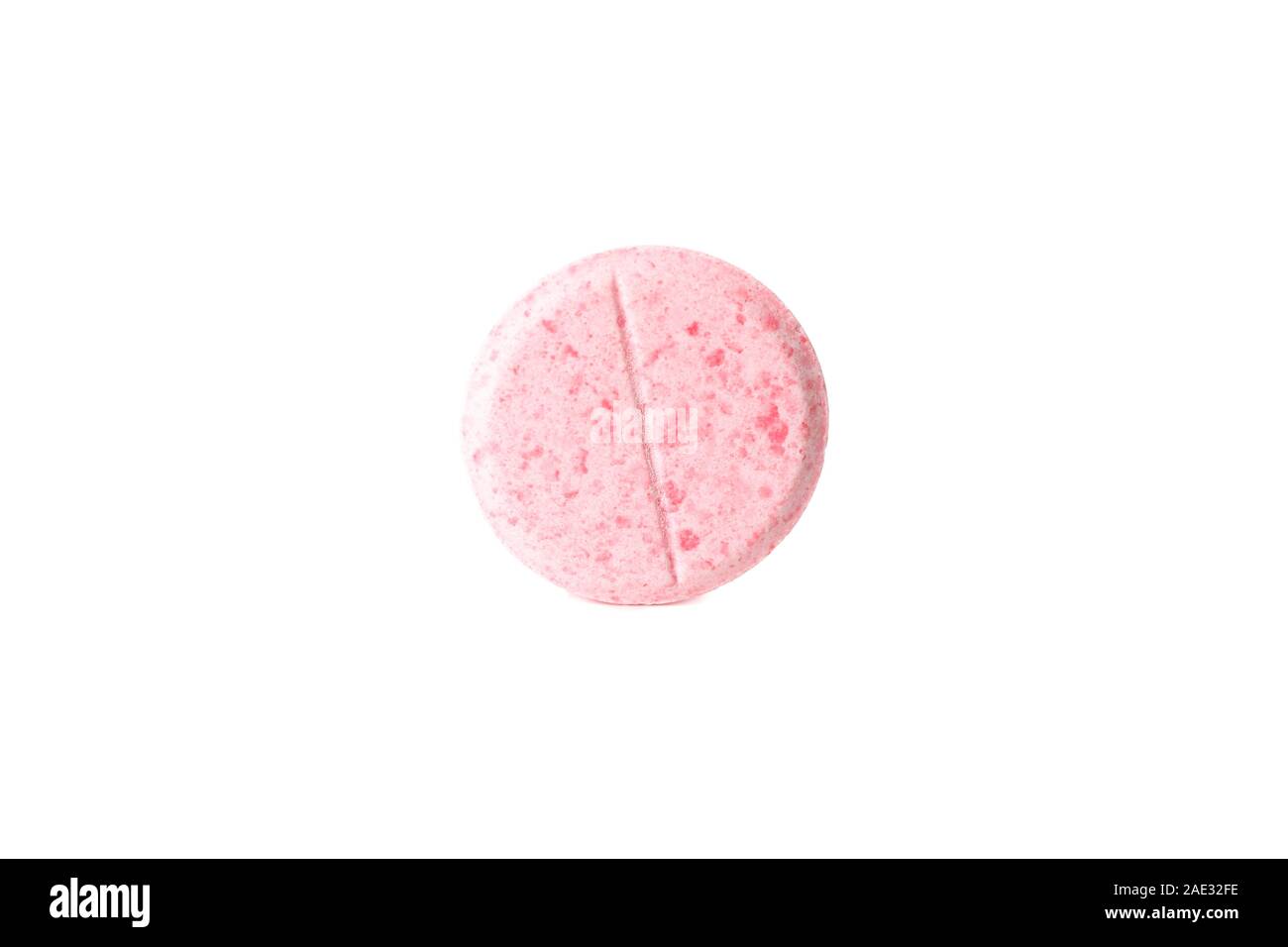 Pink pill isolated on white background, close up Stock Photo Alamy