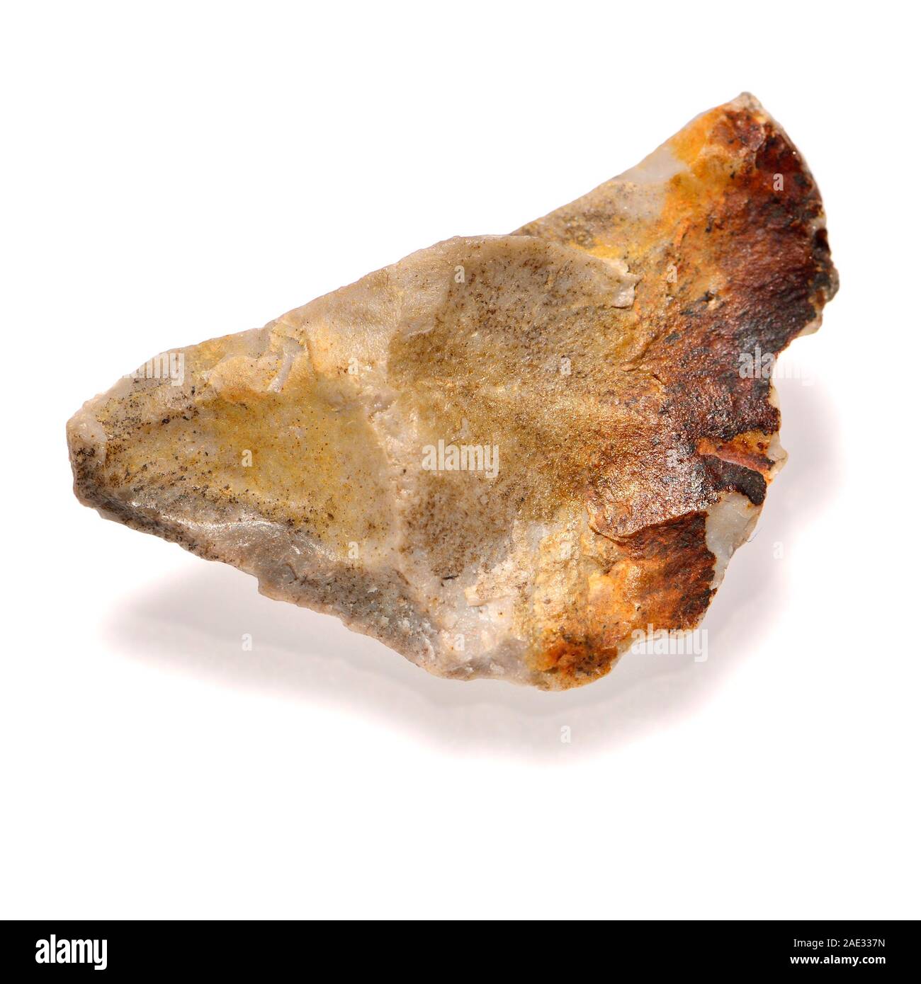 Flint - sedimentary cryptocrystalline form of quartz Stock Photo