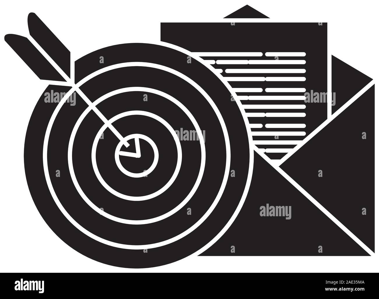 Isolated target and envelope vector design Stock Vector Image & Art Alamy