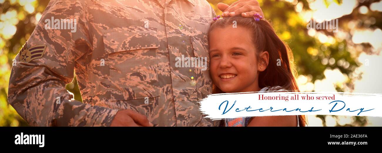 Composite image of veterans day Stock Photo