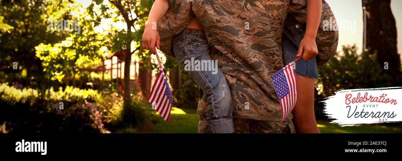 Composite image of logo for veterans day in america Stock Photo