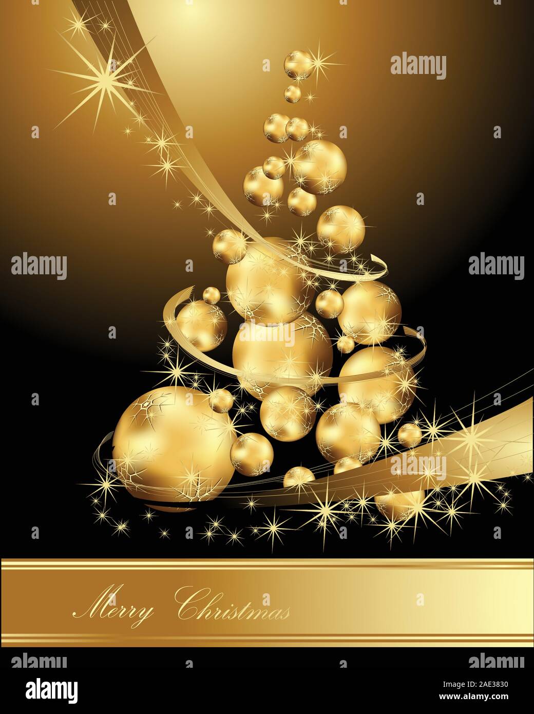 Merry Christmas background gold and black Stock Vector Image & Art - Alamy