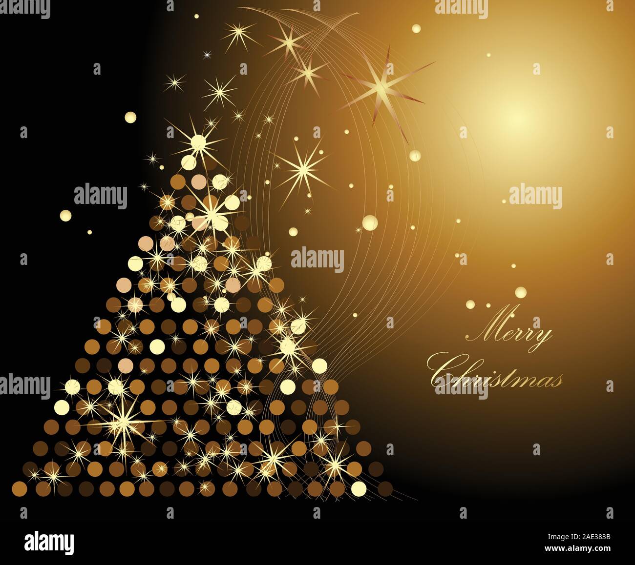 Merry Christmas background gold and black Stock Vector Image & Art - Alamy