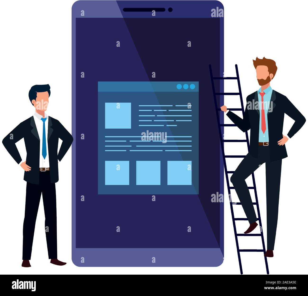 Digital smartphone and men vector design Stock Vector Image & Art - Alamy
