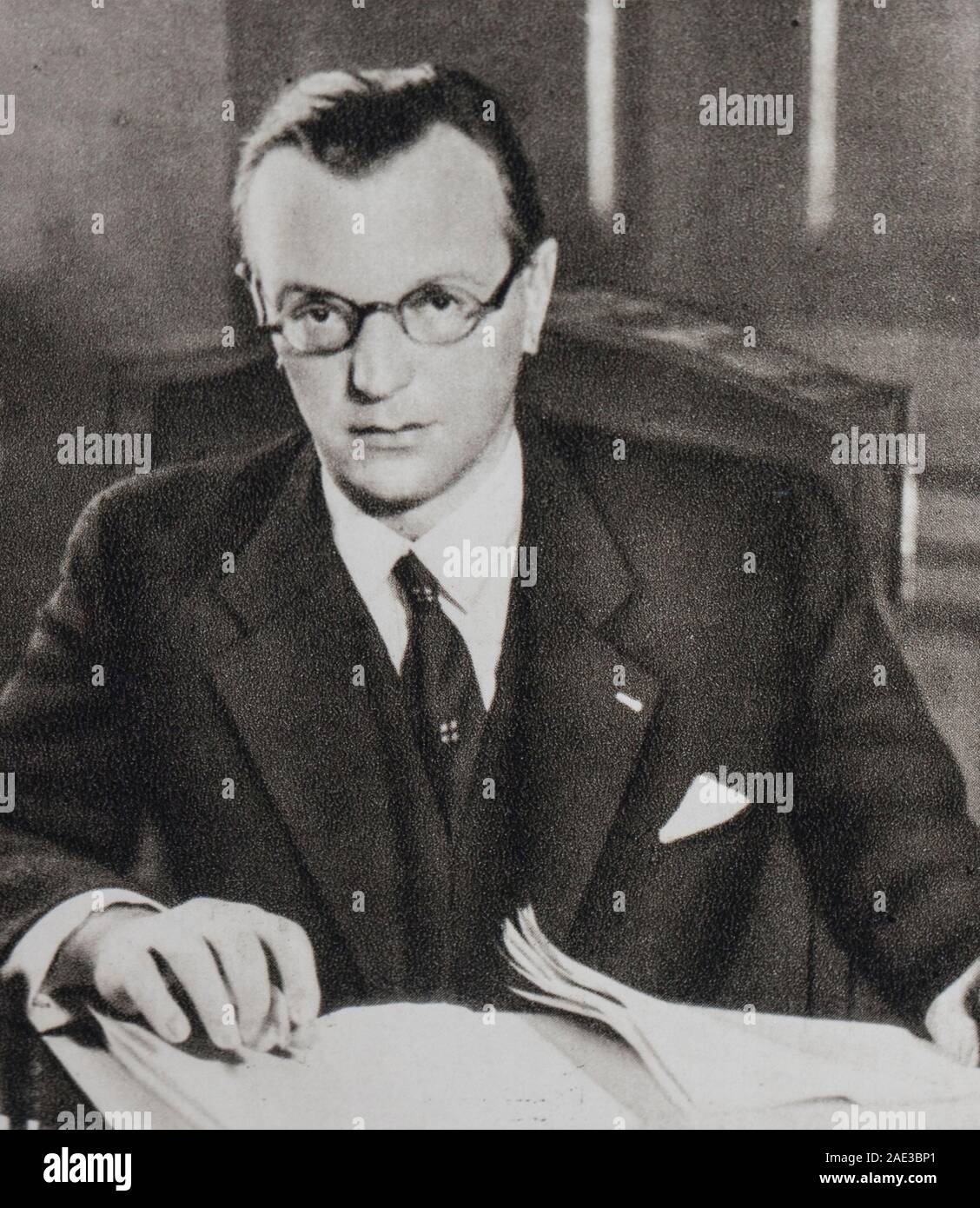 Arthur Seyss-Inquart (1892 – 1946) was an Austrian Nazi politician who served as Chancellor of Austria in 1938 for two days, before the annexation of Stock Photo