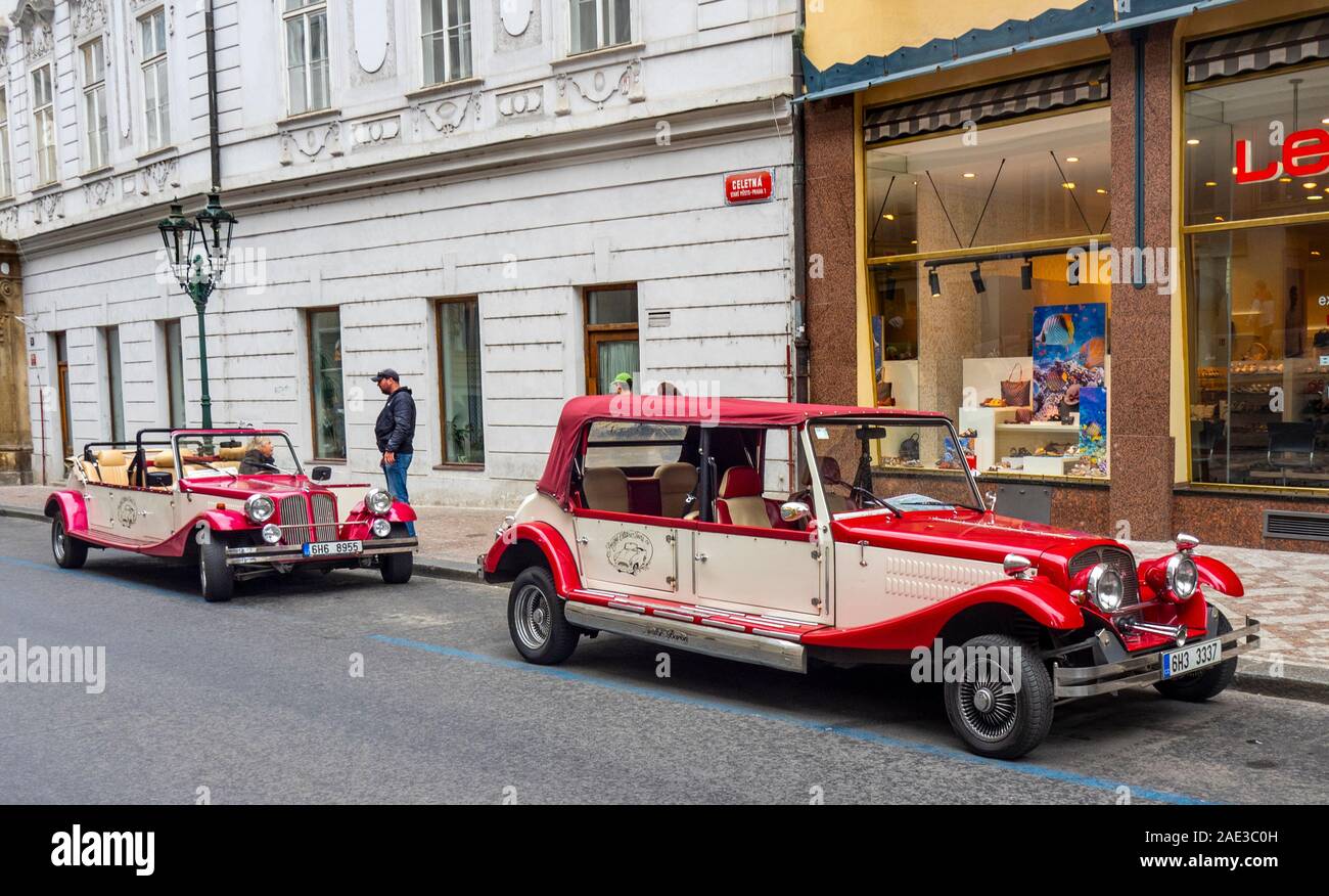 Two rental vintage classic cars available for sightseeing and touring