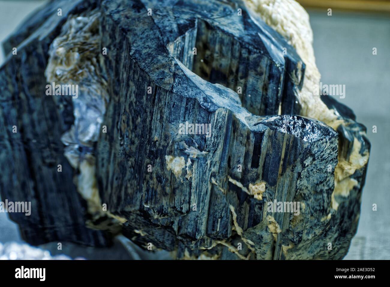 Photo Liddicoatite, silicate, tourmaline group, isomorphic series with Elbaite, Stock Photo