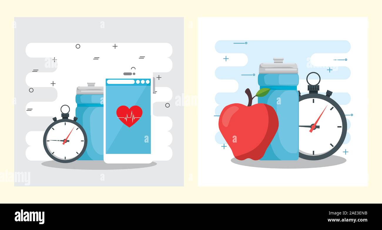 Healthy lifestyle concept vector design Stock Vector Image & Art - Alamy