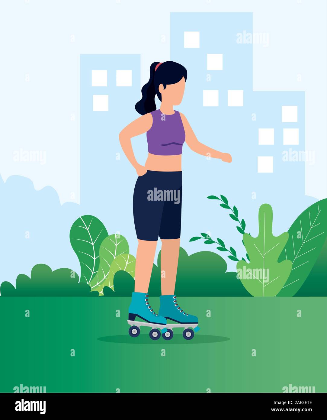Woman and healthy lifestyle concept vector design Stock Vector Image ...