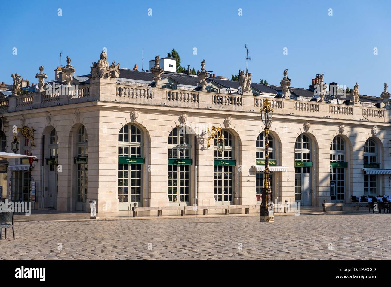 Nancy, France - August 31, 2019: The main square Place Stanislas in the centre of Nancy, Lorraine Stock Photo
