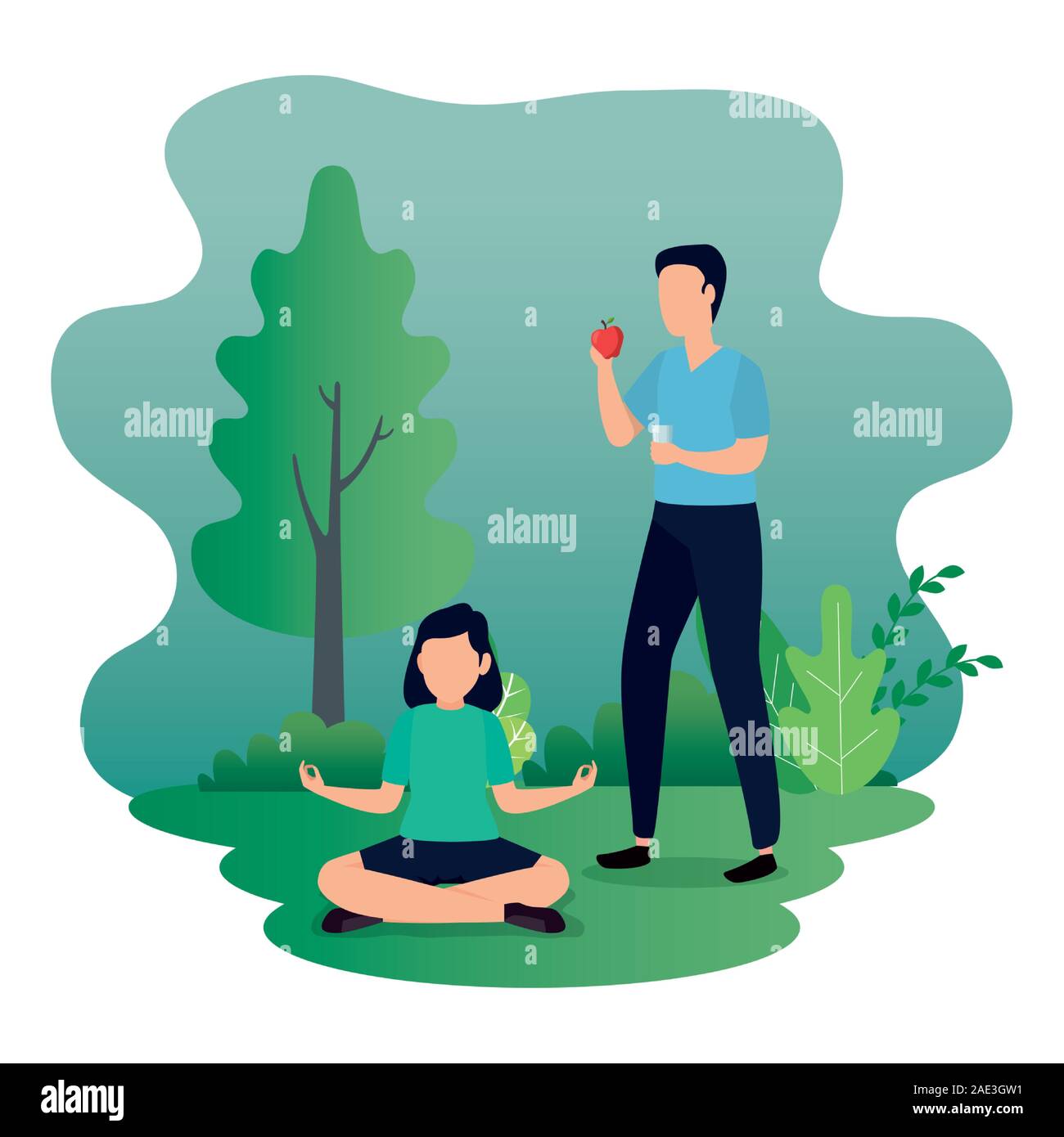 People and healthy lifestyle concept vector design Stock Vector Image ...