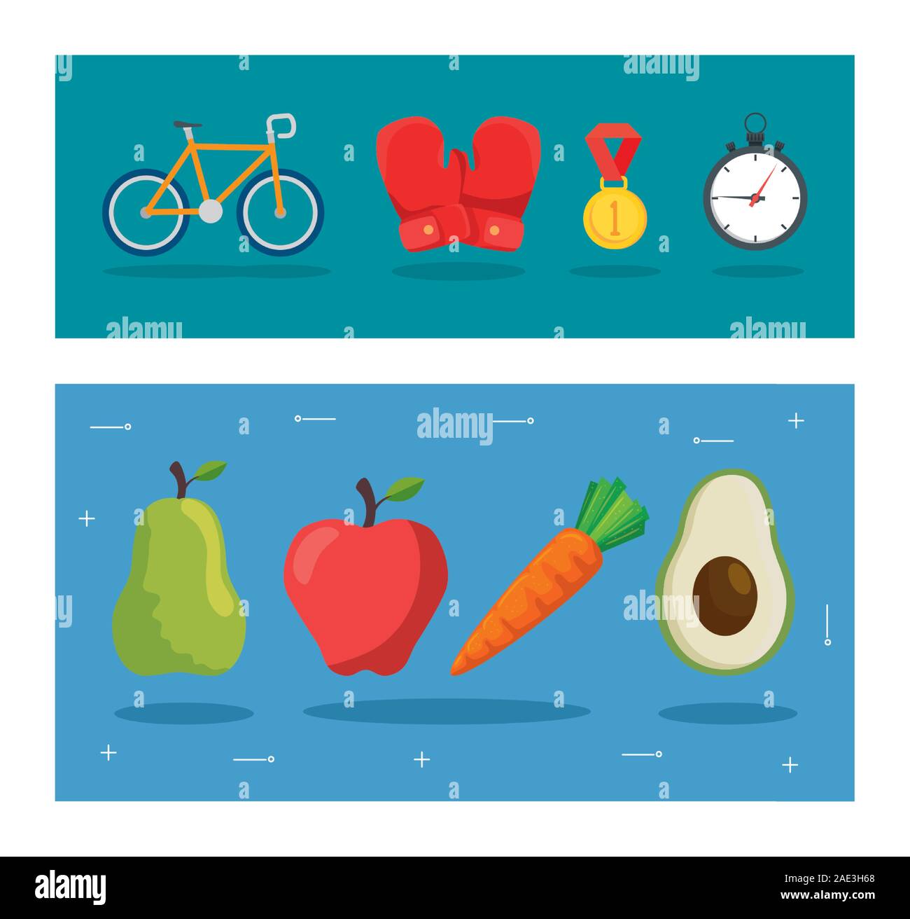 Healthy lifestyle concept vector design Stock Vector Image & Art - Alamy