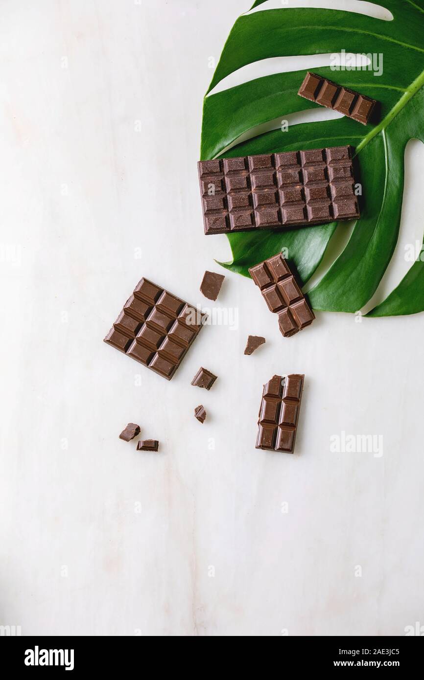 Dark chocolate with cocoa Stock Photo Alamy