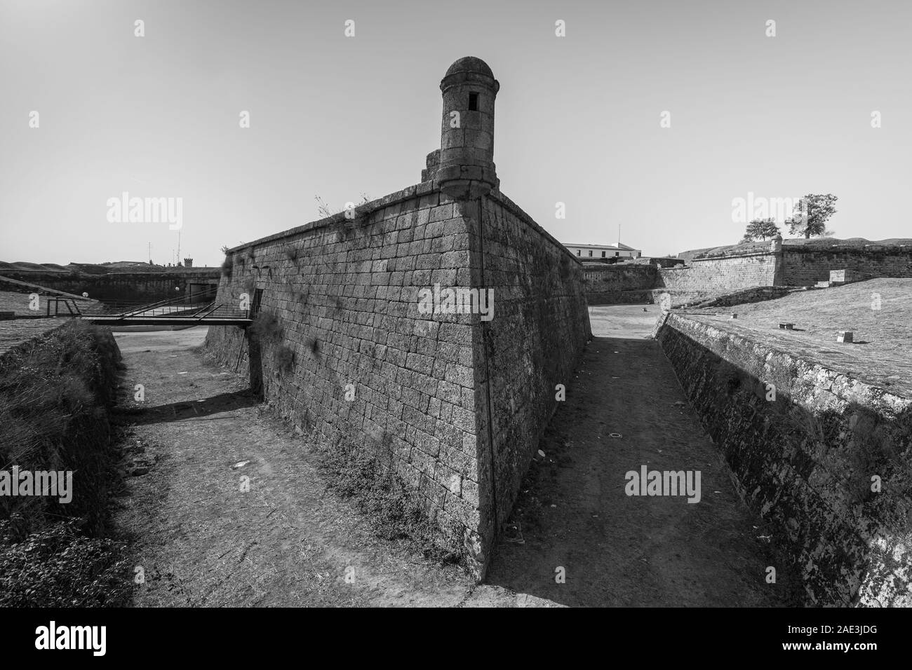 Ancient walls in Almeida. Portugal. Stock Photo
