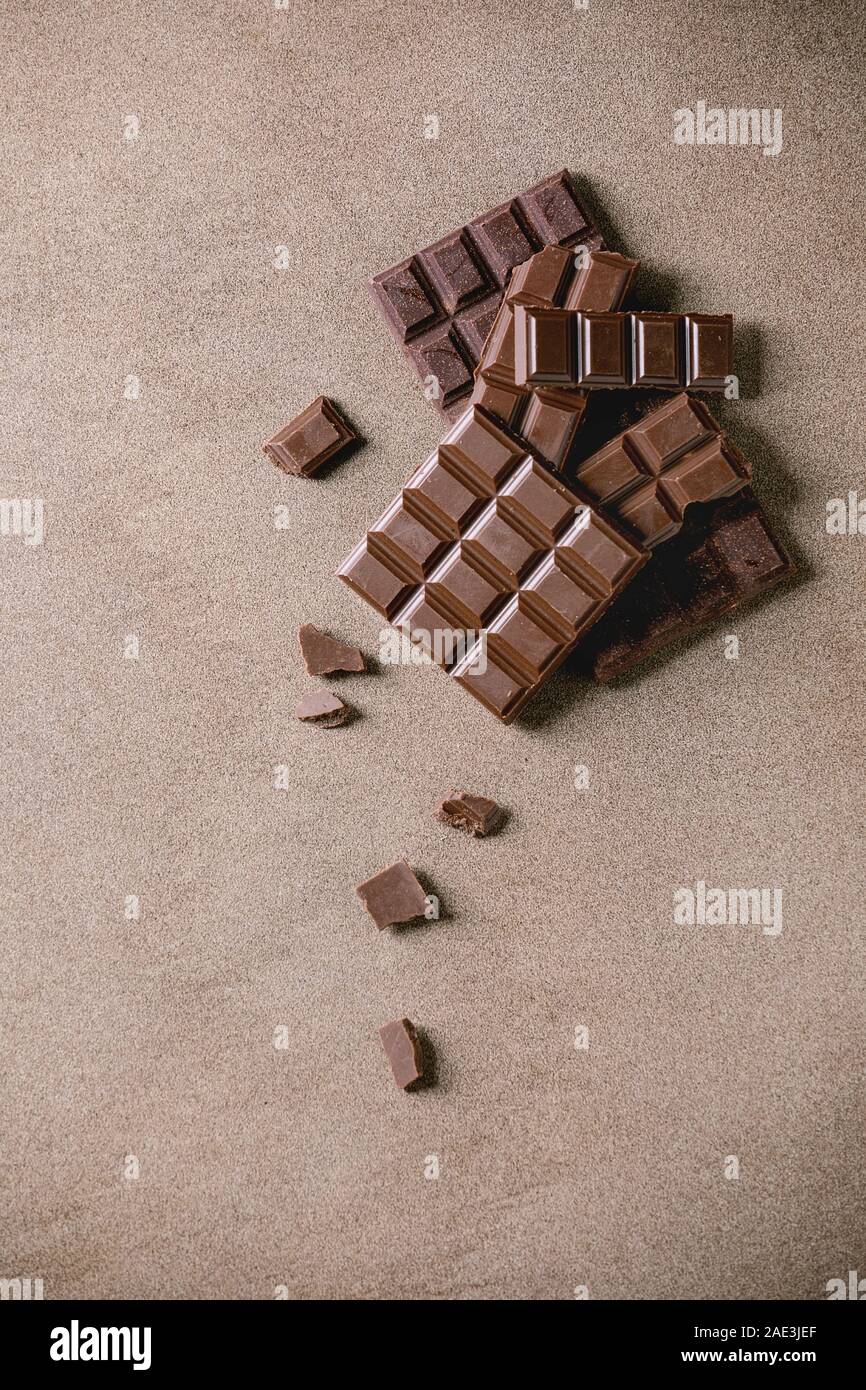 Dark chocolate with cocoa Stock Photo Alamy