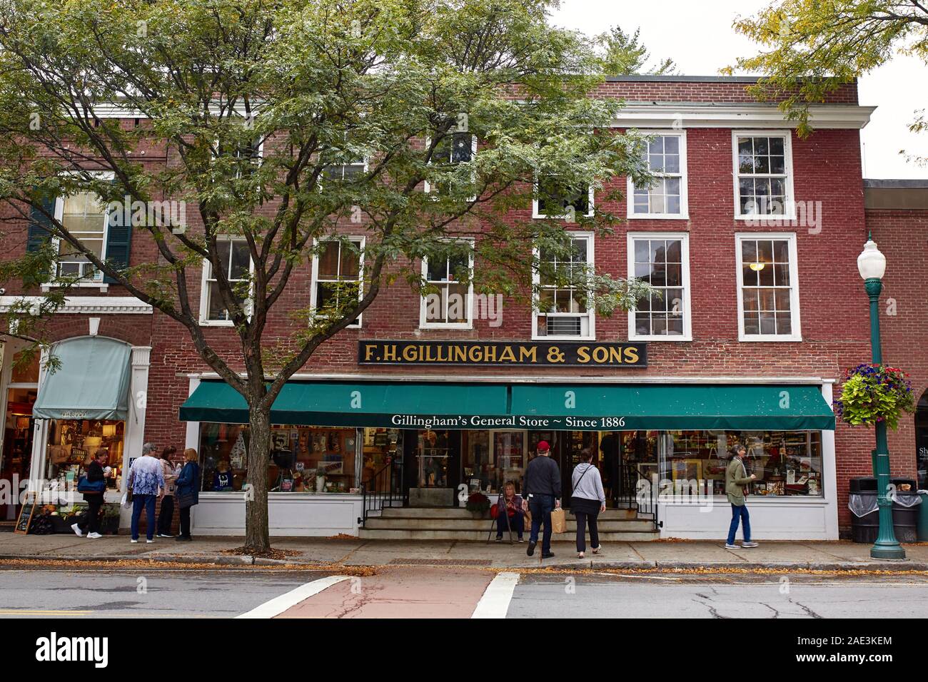 Woodstock, Vermont September 30th, 2019 Exterior of iconic FH Gillingham & Sons general store