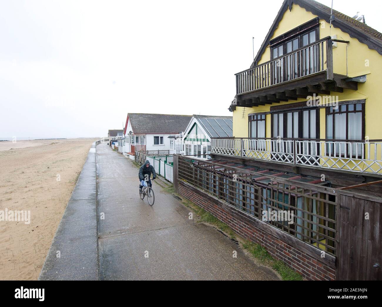 Jaywick, a rundown Essex seaside resort in Tendring near Clacton-on-Sea which has been singled out in an official report as  the most deprived area of England. Stock Photo