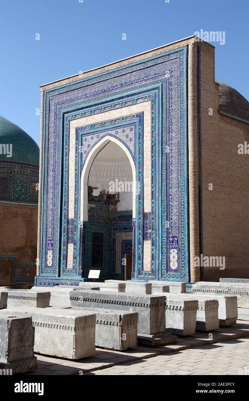 Shahi Zinda Necropolis in Samarkand Stock Photo