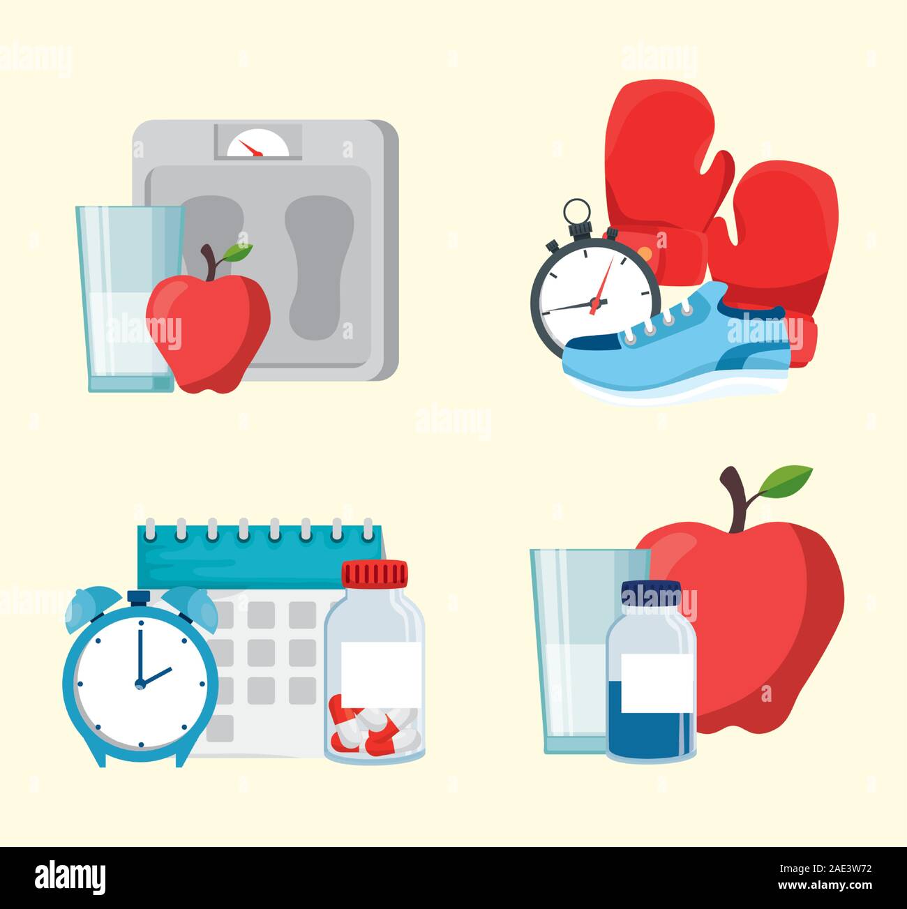 Healthy lifestyle concept vector design Stock Vector Image & Art - Alamy