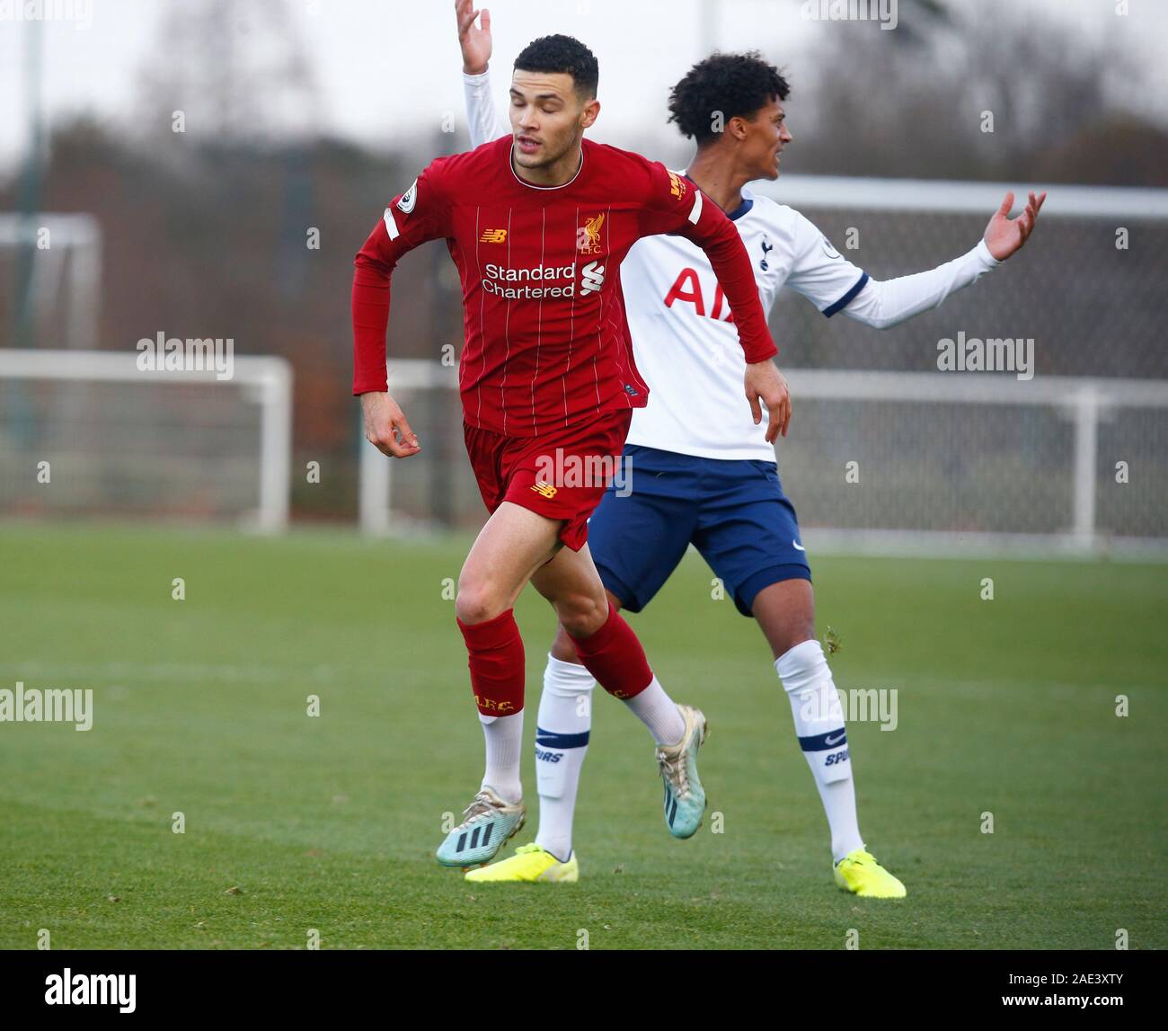ENFIELD, ENGLAND. DECEMBER 06: Isaac Christie-Davies of vLiverpool during Premier League 2  between Tottenham Hotspur and Liverpool at the Hotspur Way Stock Photo
