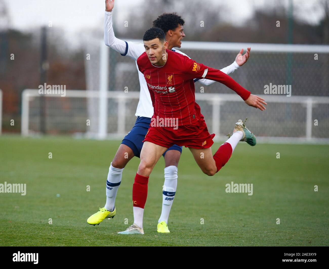 ENFIELD, ENGLAND. DECEMBER 06: Isaac Christie-Davies of vLiverpool during Premier League 2  between Tottenham Hotspur and Liverpool at the Hotspur Way Stock Photo