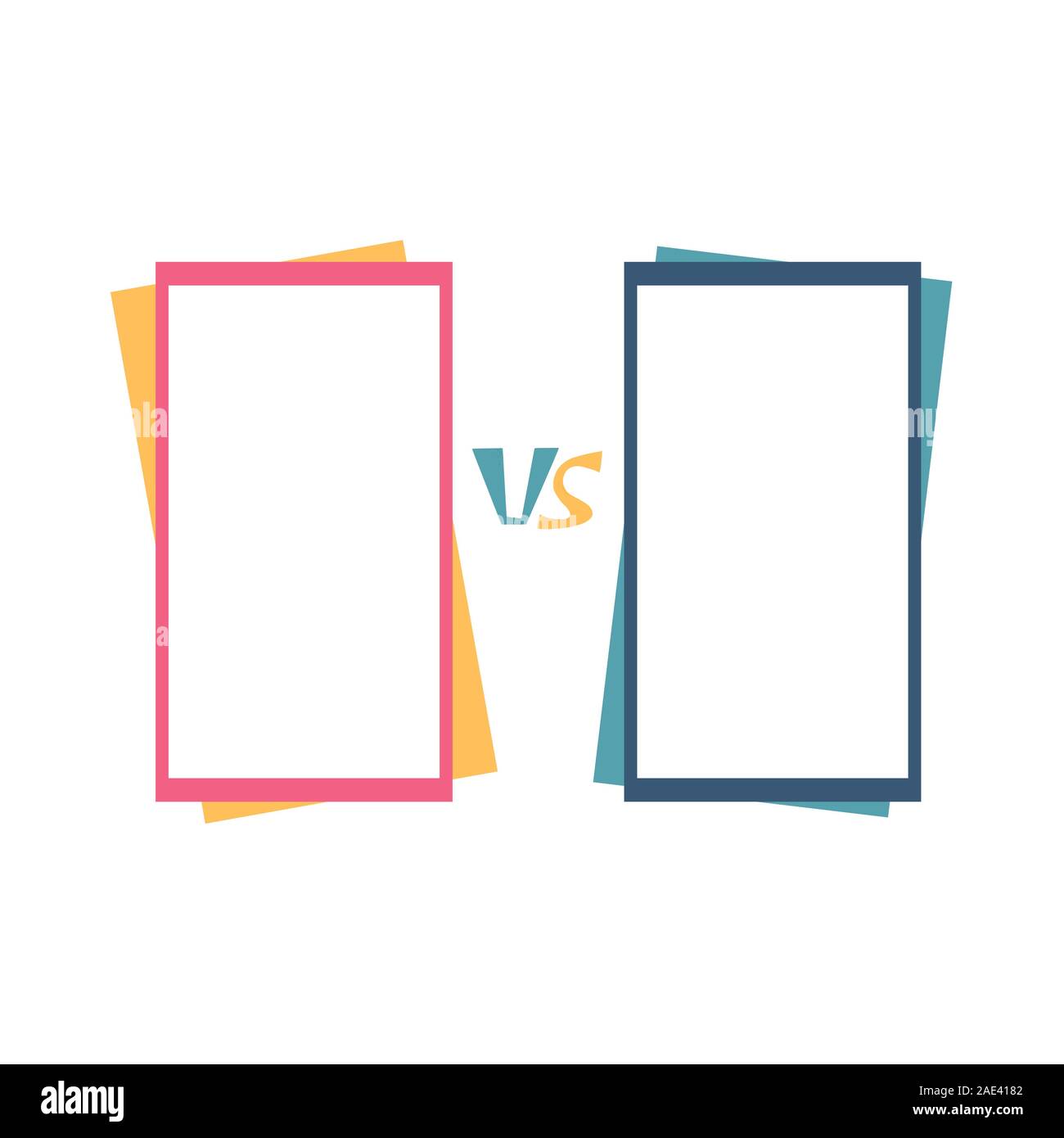Versus sign with copy space. VS screen. Decorative battle cover with ...