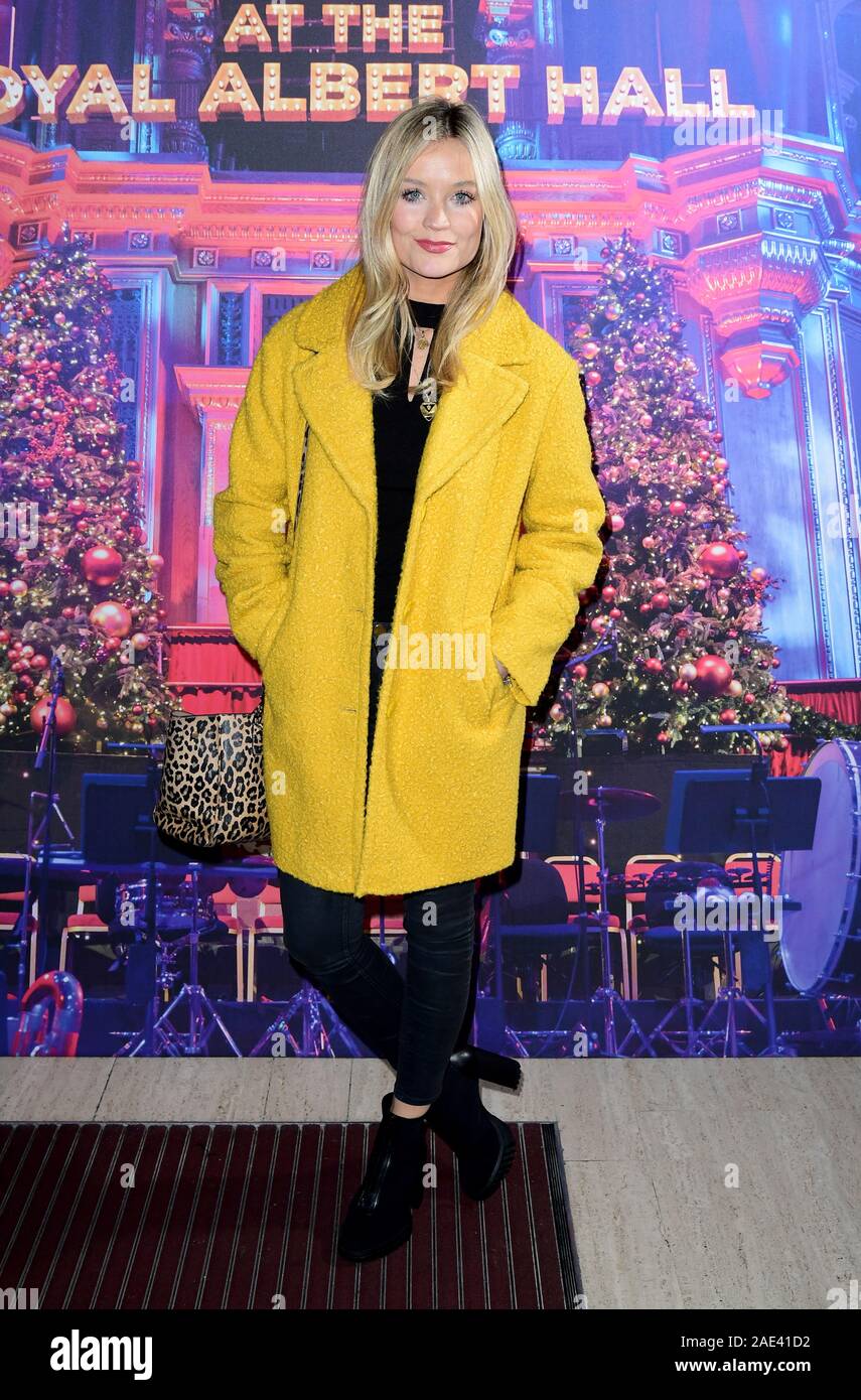 Laura Whitmore arriving for Emma Bunton's Christmas Party held at the