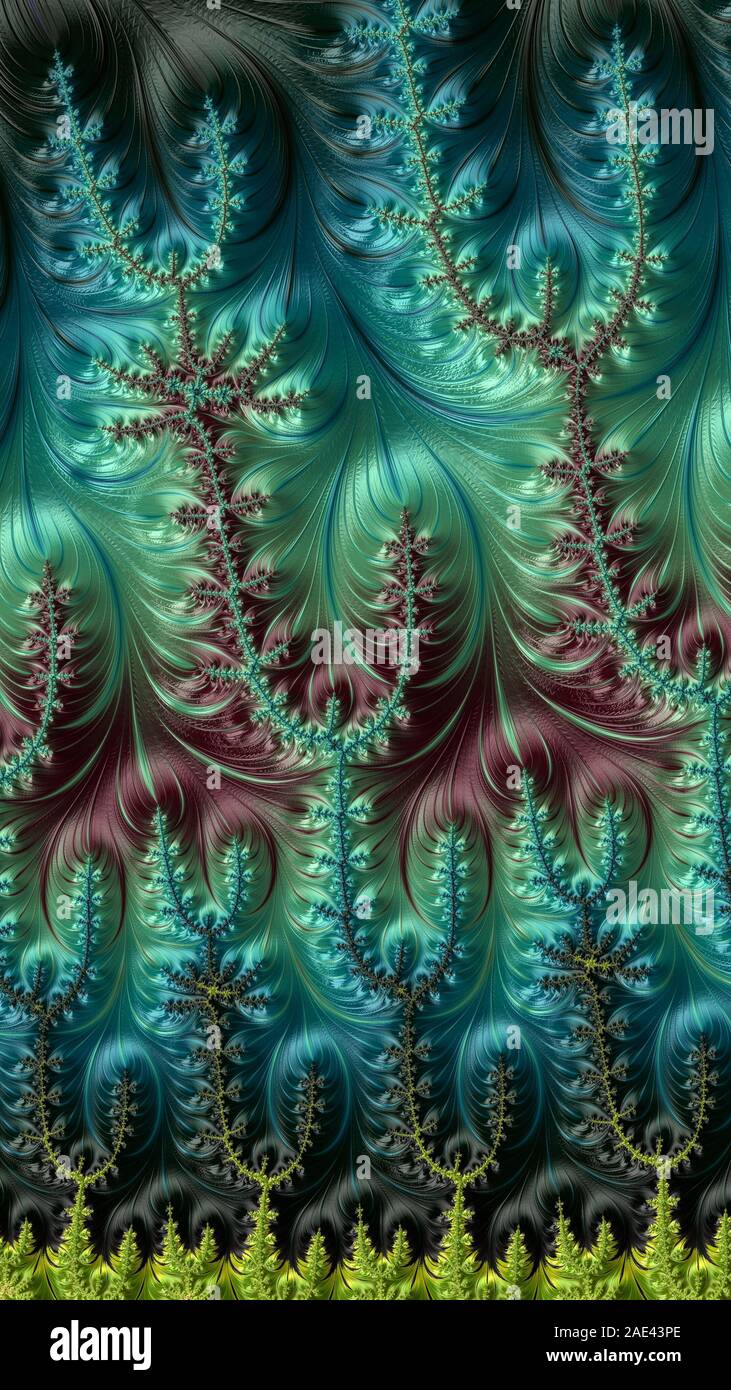 Artfully 3D rendering fractal, fanciful abstract illustration and ...