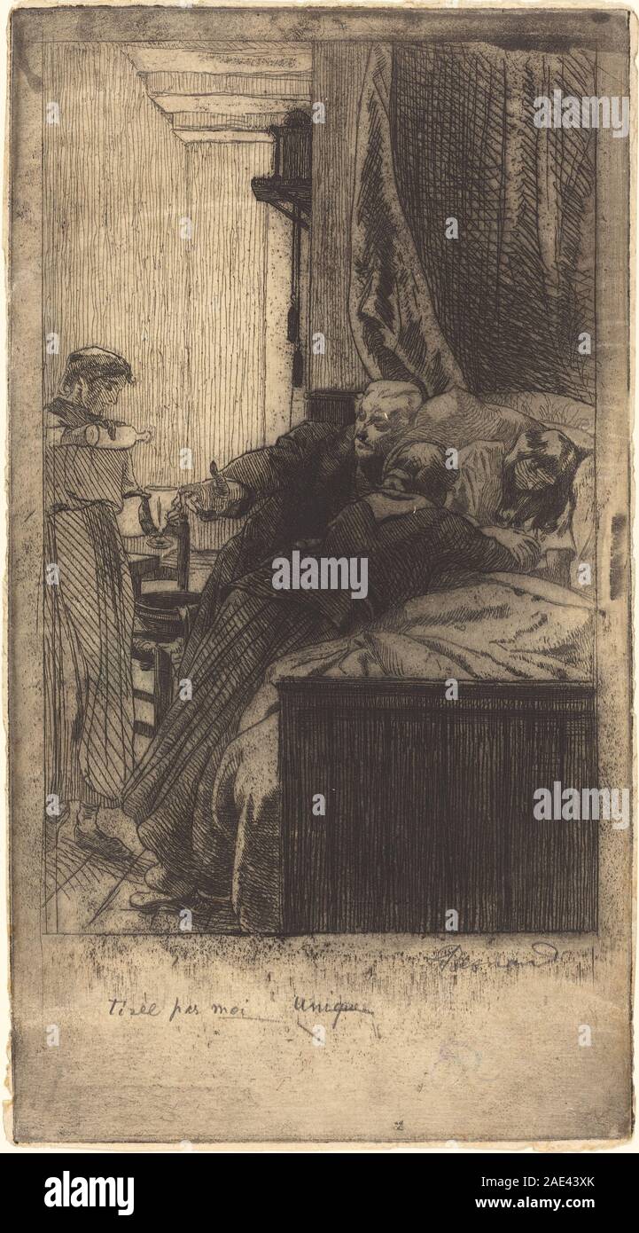 Sickness (La Maladie); 1884date Albert Besnard, Sickness (La Maladie), 1884 Stock Photo